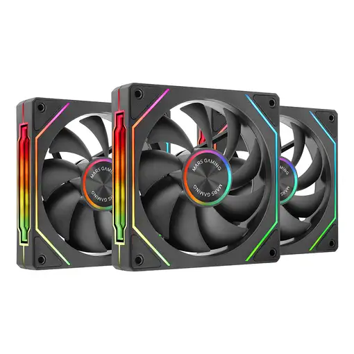 Mars Gaming MF-LINKFINITYKIT2 Carcasa del ordenador Ventilador 12 cm Negro 3 pieza