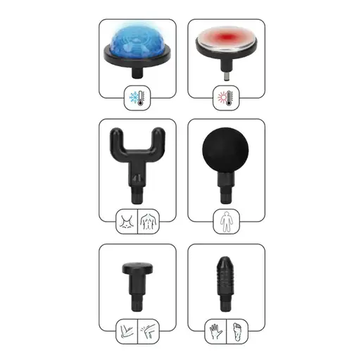 Pistola de masaje Klack con tecnología de compresión de calor ó frio