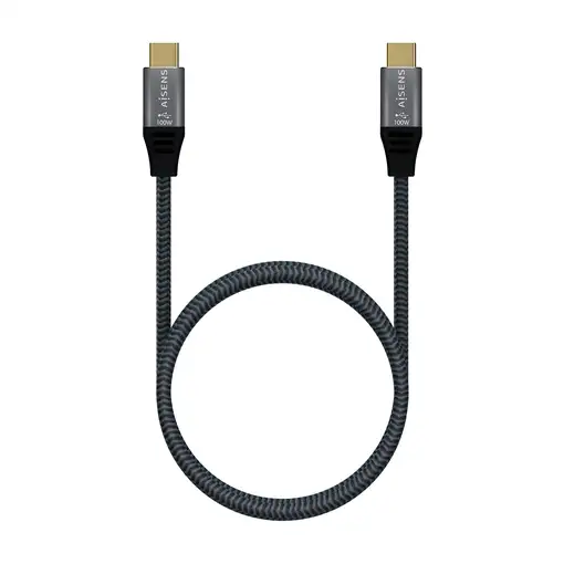 AISENS Cable USB 3.2 Gen2x2 Aluminio 20Gbps 8K@30Hz 5A 100W E-Mark, Tipo USB-C/M-U