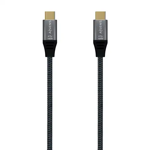 AISENS Cable USB 3.2 Gen2x2 Aluminio 20Gbps 8K@30Hz 5A 100W E-Mark, Tipo USB-C/M-U