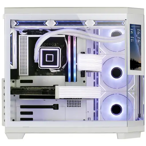 Mars Gaming MC3TCORELCDW carcasa de ordenador Midi Tower Blanco