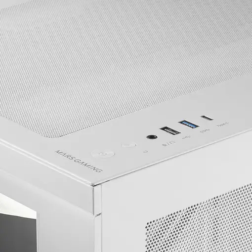 Mars Gaming MC3TCORELCDW carcasa de ordenador Midi Tower Blanco