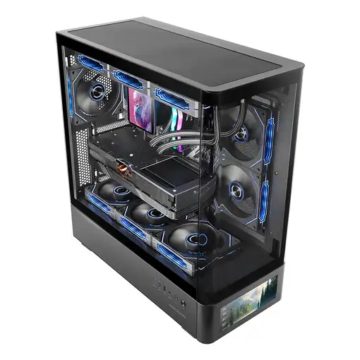 Mars Gaming MCLCDPRO carcasa de ordenador Midi Tower Negro