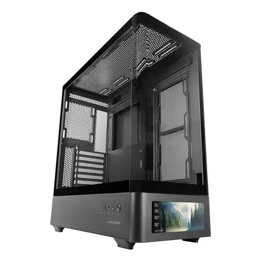 Mars Gaming MCLCDPRO carcasa de ordenador Midi Tower Negro