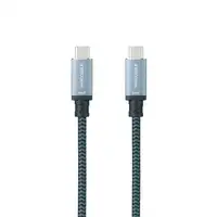 Nanocable Cable USB 3.2 Gen2x2 20Gbps 5A/100W, 4K/60Hz, USB-C/M-USB-C/M, Gris/Negr
