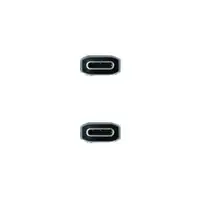 Nanocable Cable USB 3.2 Gen2x2 20Gbps 5A/100W, 4K/60Hz, USB-C/M-USB-C/M, Gris/Negr