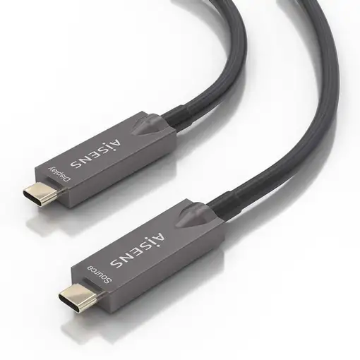 AISENS - Cable USB 3.1 Gen2 10Gbps AOC 4K@60Hz 3A 60W E-Marker, tipo USB-C/M-USB-C