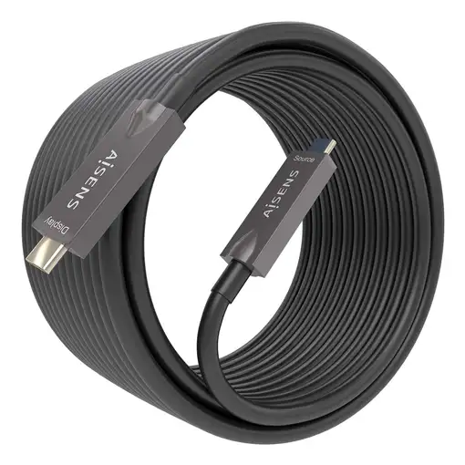 AISENS - Cable USB 3.1 Gen2 10Gbps AOC 4K@60Hz 3A 60W E-Marker, tipo USB-C/M-USB-C