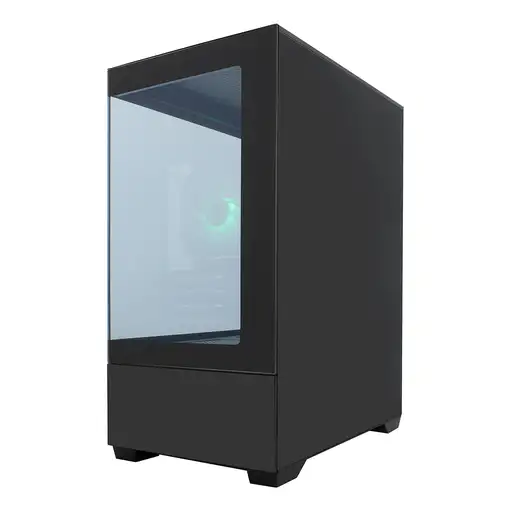 CoolBox Gaming Caja MATX GM200 Vision Lite Negra USB-C 3.2 Gen1 Sin Fte + 1 Vent.