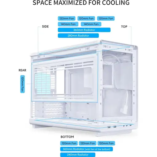 Lian Li A3-mATX Micro Torre Blanco, Madera