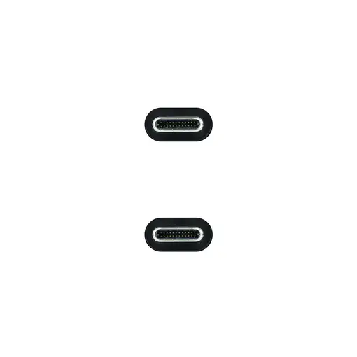 Nanocable Cable USB 3.2 Gen2x2 20Gbps 5A/100W 4K/60Hz USB-C/M-USB-C/M, Gris/Negro,