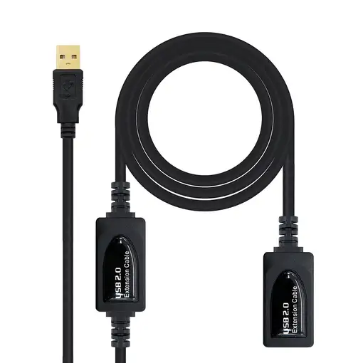 Nanocable 10.01.0213 cable USB USB 2.0 15 m USB A Negro