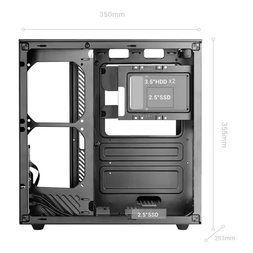 Mars Gaming MC-INFINIOLITE Midi Tower Negro