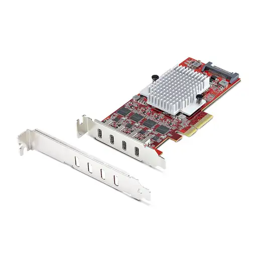 StarTech.com Tarjeta PCIe USB-C de 4 Puertos - Hub Interno USB Tipo C - USB 3.2 10