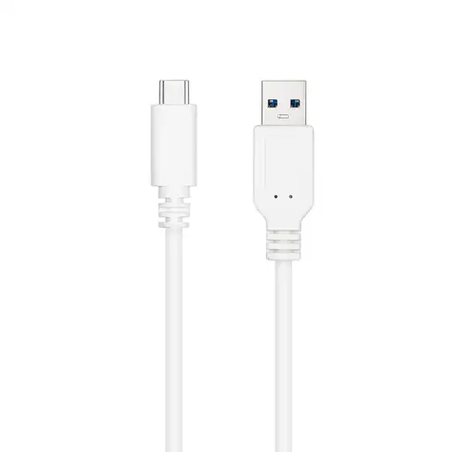 Nanocable Cable USB 3.1, Gen2 10 Gbps 3A, tipo USB-C/M-A/M, Blanco, 1.5 m