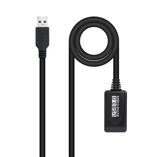 Nanocable Cable USB 3.0 prolongador con amplificador, tipo A/M-A/H, 5m