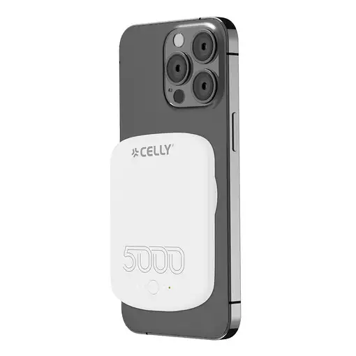 Celly MAGPB5000PROWH batería externa 5000 mAh Cargador inalámbrico Blanco