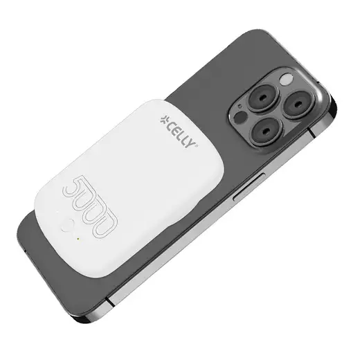Celly MAGPB5000PROWH batería externa 5000 mAh Cargador inalámbrico Blanco