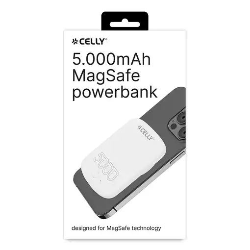 Celly MAGPB5000PROWH batería externa 5000 mAh Cargador inalámbrico Blanco