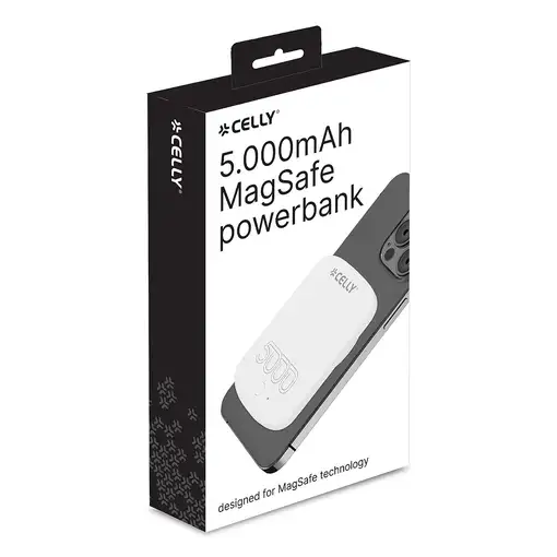 Celly MAGPB5000PROWH batería externa 5000 mAh Cargador inalámbrico Blanco