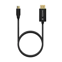 AISENS Cable Conversor Aluminio USB-C a Displayport 8K@60Hz, USB-C/M-DP/M, Negro,