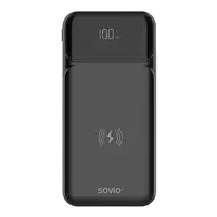 Savio BA-09 batería externa Polímero de litio 37 mAh Cargador inalámbrico Negro Savio BA-09 batería externa Polímero de litio 37 mAh Cargador inalámbrico Negro