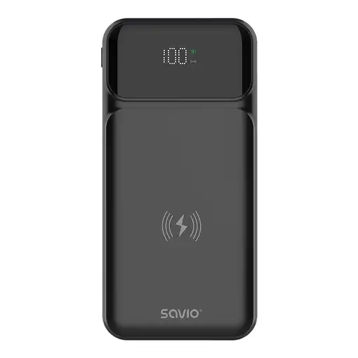 Savio BA-09 batería externa Polímero de litio 37 mAh Cargador inalámbrico Negro Savio BA-09 batería externa Polímero de litio 37 mAh Cargador inalámbrico Negro