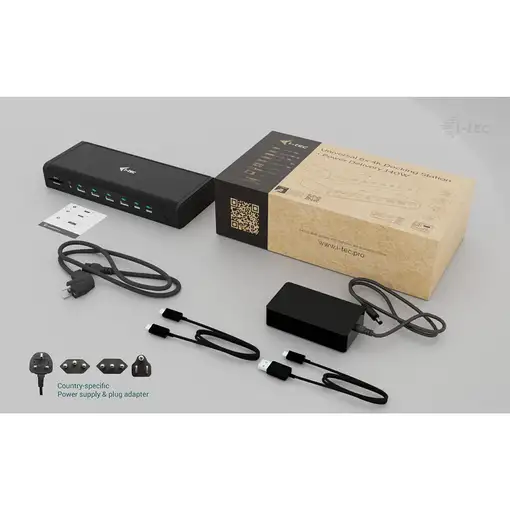 i-tec Universal 6x 4K/60Hz Display Docking Station + Power Delivery 140W