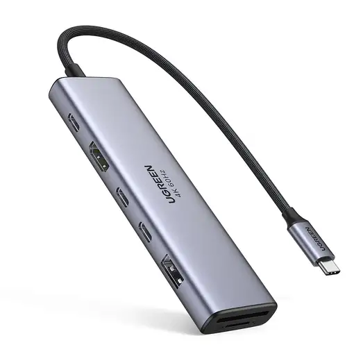 Ugreen REVODOK 7-IN-1 4K@60HZ HDMI DOCK Acoplamiento Base Gris Ugreen REVODOK 7-IN-1 4K@60HZ HDMI DOCK Acoplamiento Base Gris