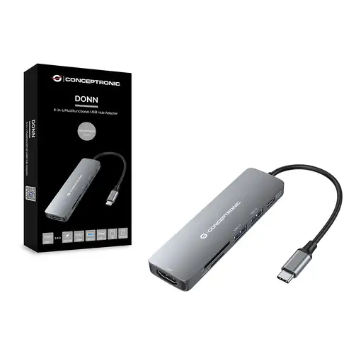 Conceptronic DONN11G USB 3.2 Gen 1 (3.1 Gen 1) Type-C Gris