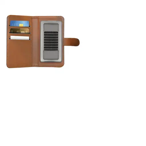 Celly WALLY UNICA funda para teléfono móvil 10,2 cm (4") Funda cartera Negro