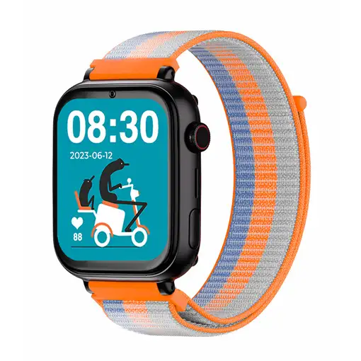 SaveFamily Correa Recambio Tela Rayas Naranja Compatible con los modelos SaveWatch