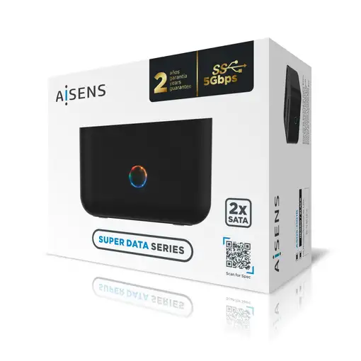 AISENS Estacion De Docking De Doble Bahia ASDS-D01B SATA 2.5/3.5 A USB 3.0/3.1 Gen