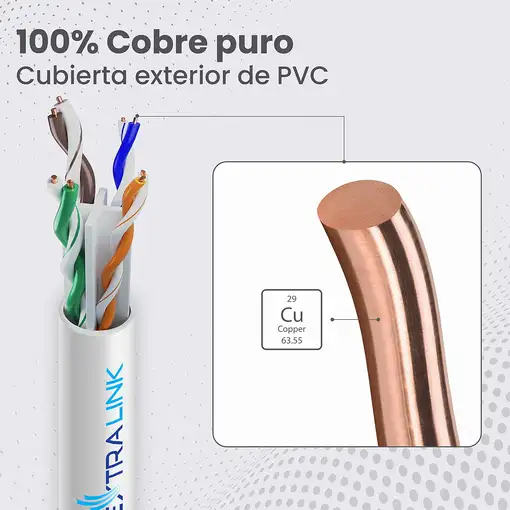 Extralink EX.32358 cable de red Blanco 50 m Cat6 U/UTP (UTP)
