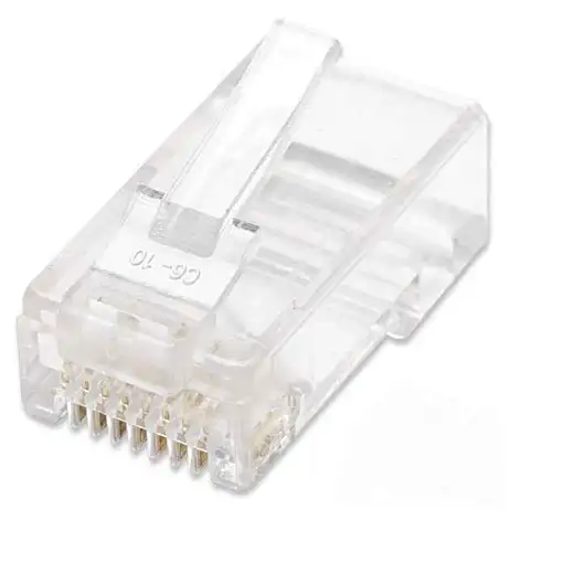 Intellinet PLUG RJ45 CAT5E MULTIFILAR UTP BOTE 100 PZAS ORO 15-MICRAS