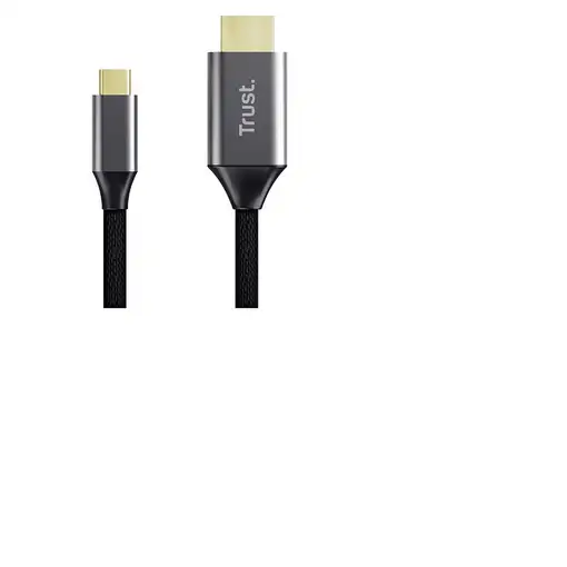Trust 25630 cambiador de género para cable USB-C HDMI Negro, Plata