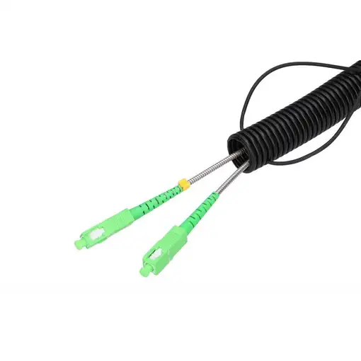 Extralink Patchcord 2J SC/APC-SC/APC Monomodo, Exterior, Duplex, G657A2, 25m