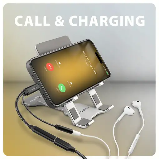 Axagon ADA-HCPD cable de audio 0,1 m USB-C, 3.5 mm USB-C Negro