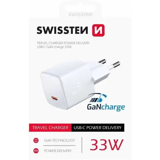 Swissten 2205510 adaptador e inversor de corriente Interior 33 W Blanco
