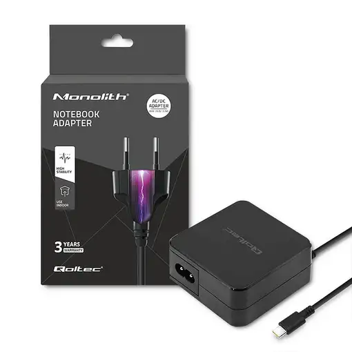 Qoltec 51027 cargador de dispositivo móvil Teléfono móvil, Portátil Negro Corrient