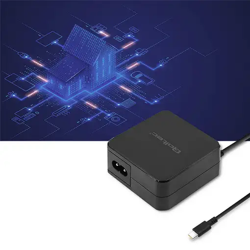 Qoltec 51027 cargador de dispositivo móvil Teléfono móvil, Portátil Negro Corrient