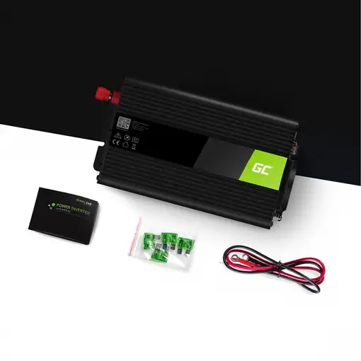 Green Cell INV23 adaptador e inversor de corriente Auto 1000 W Negro