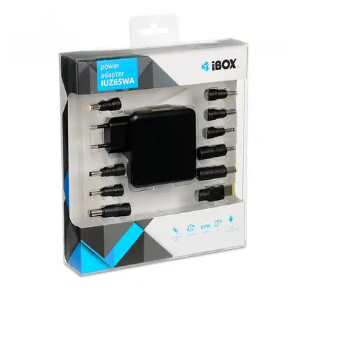 iBox IUZ65WA adaptador e inversor de corriente Auto 65 W Negro