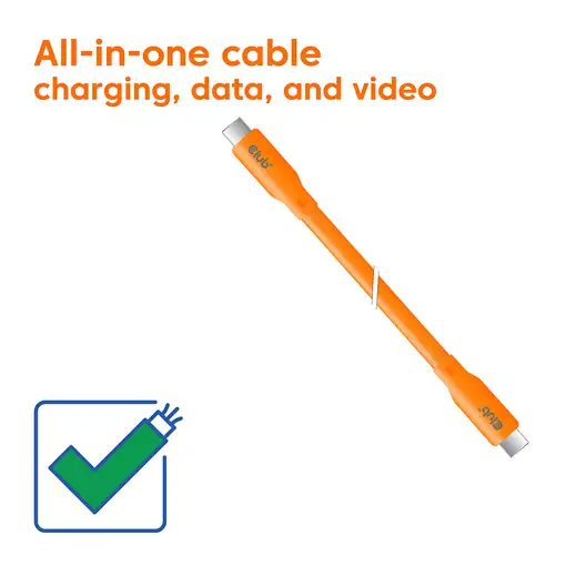 CLUB3D Cable USB C Naranja