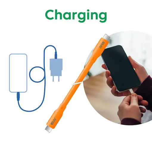 CLUB3D Cable USB C Naranja