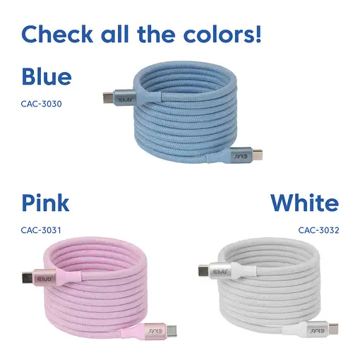 CLUB3D CAC-3030 cable USB 2 m USB C Azul