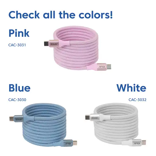 CLUB3D CAC-3031 cable USB USB 2.0 2 m USB C Rosa