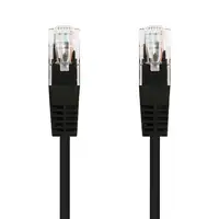 Nanocable Cable Red Latiguillo RJ45 CAT.6 UTP AWG24, Negro, 30 cm