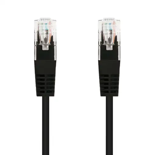 Nanocable Cable Red Latiguillo RJ45 CAT.6 UTP AWG24, Negro, 30 cm