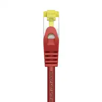 AISENS Cable De Red Latiguillo RJ45 LSZH Cat.7 600 MHz S/FTP PIMF AWG26, Rojo, 1.0